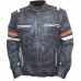 Men's Vintage Cafe Racer Retro 2 Moto Black Leather Jacket